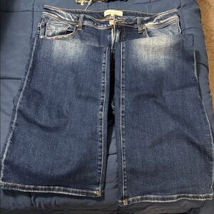 Women's Dark Blue Wide Leg Jeans